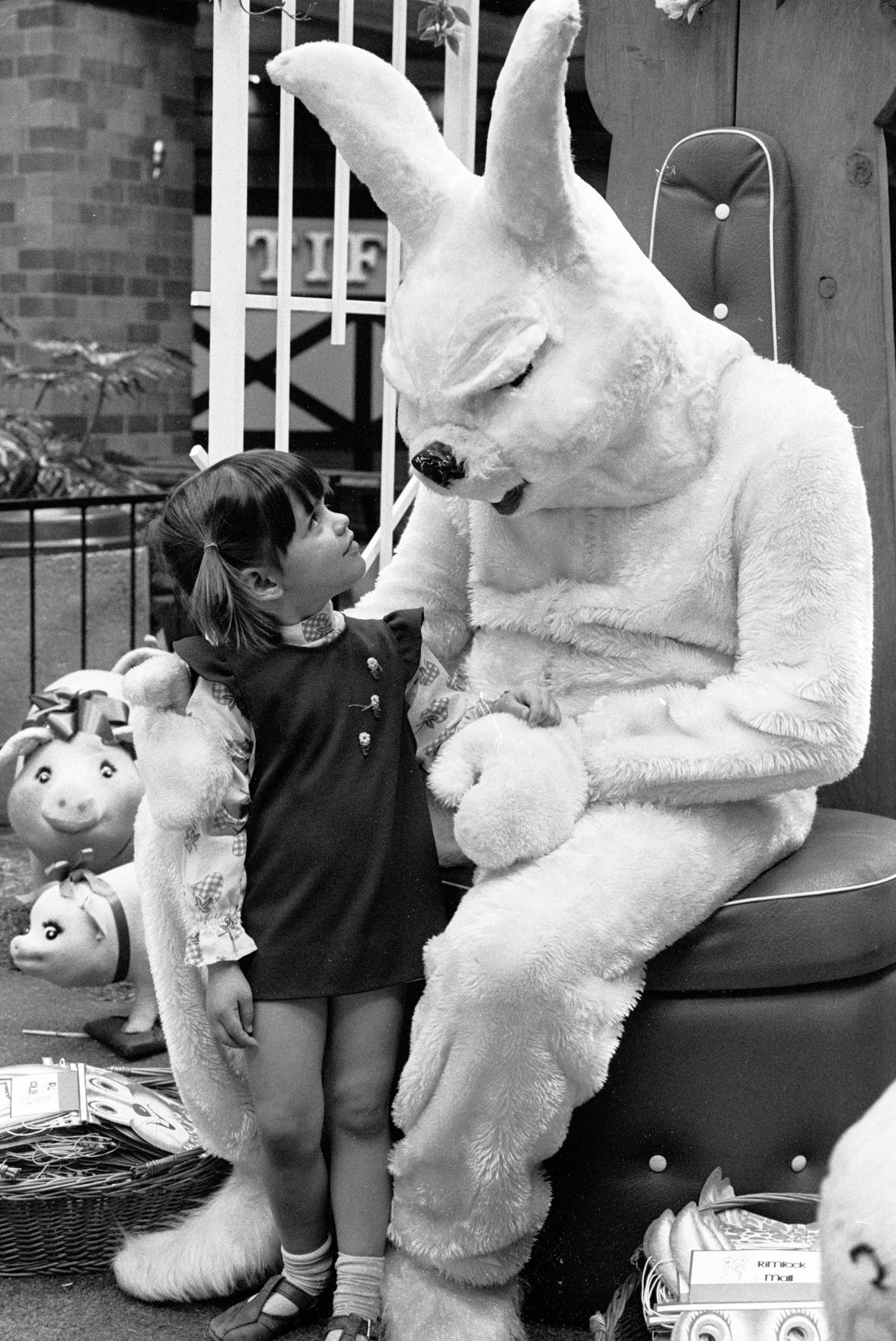 Easter Bunny at Rimrock Mall, 1977